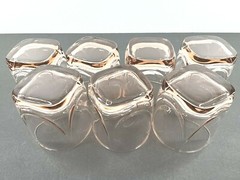 7 Libbey Imperial Pink Old Fashioned Glasses Set Whiskey Rocks Glass Tumblers