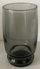 Juice Glasses Smokey Gray Black 4” Tall Set of 4 Vintage Retro 1960’s MCM