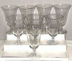 8 Imperial CANDLEWICK CRYSTAL 6 1/2″ – 12 oz FOOTED ICED TEA TUMBLERS 402/19