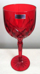 Waterford Marquis Collection Brookside Red Water Goblet with Original Tag- Mint!