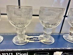 NUUTAJARVI Pioni Oiva Toikka Set of 4 Vintage Stemmed Shot Glasses W/ Orig Box