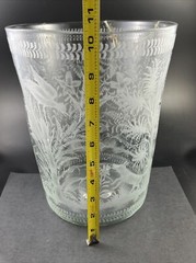 Antique 18th Century Cut Wheel Engraved Glass 10 1/2″ Grape Rinser / Flip Bucket