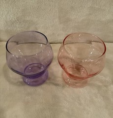 Yield Design Millenium Collection Stemless Wine Glass Lot of 2 Lilac Pink EUC