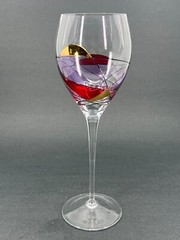MILANO Mosaic Stained glass RED GOLD WATER GOBLETS STAINED Glass – Replacement