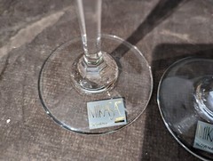 (2) Mikasa Champagne Cut Vertical Lines On Bowl Flutes Glasses