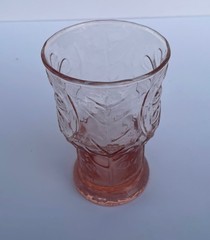 Set 4 Libbey 5in Pink Daisy Country Garden Tumblers Drinking Glasses Retro MCM