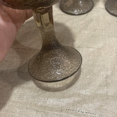 Set Of 6 Fostoria «Woodland Brown» Gray Wine Glasses Goblets Bundle Lot