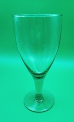 Set of 6 Clear Wine Glasses 10 oz Colored Stems Blue Green Pink