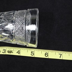 2 Imperial Cape Cod Clear Concave Juice Glass Footed Square Bottom Vintage 5.25″