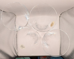 4 Crystal «Millennium 2000» Cristal D’Arques Champagne Flutes