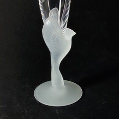 SASAKI WINGS CHAMPAGNE FLUTE, Frosted Lead Crystal, 9 1/4″, 8 Oz, JAPAN