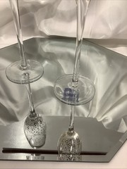 Mikasa Silver & Gold Confetti 9.75” Toasting Champagne Flutes – Set of 4