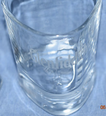 Set of 2 Glenfiddich Heavy Triangular Rocks Whiskey Bar Glasses Stag Deer Head