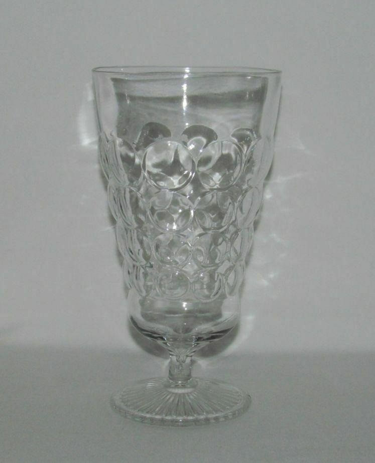 Anchor Hocking BUBBLE Crystal Footed Iced Tea Tumbler