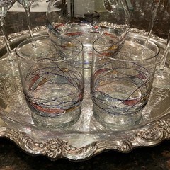VTG Fostoria Galleria Mosaic Stained Glass Romanian Handblown Crystal Collection