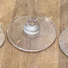 Vtg 3 MCM Hand Blown Cordial Glasses, Petite, Toscany Floral Etched Dessert