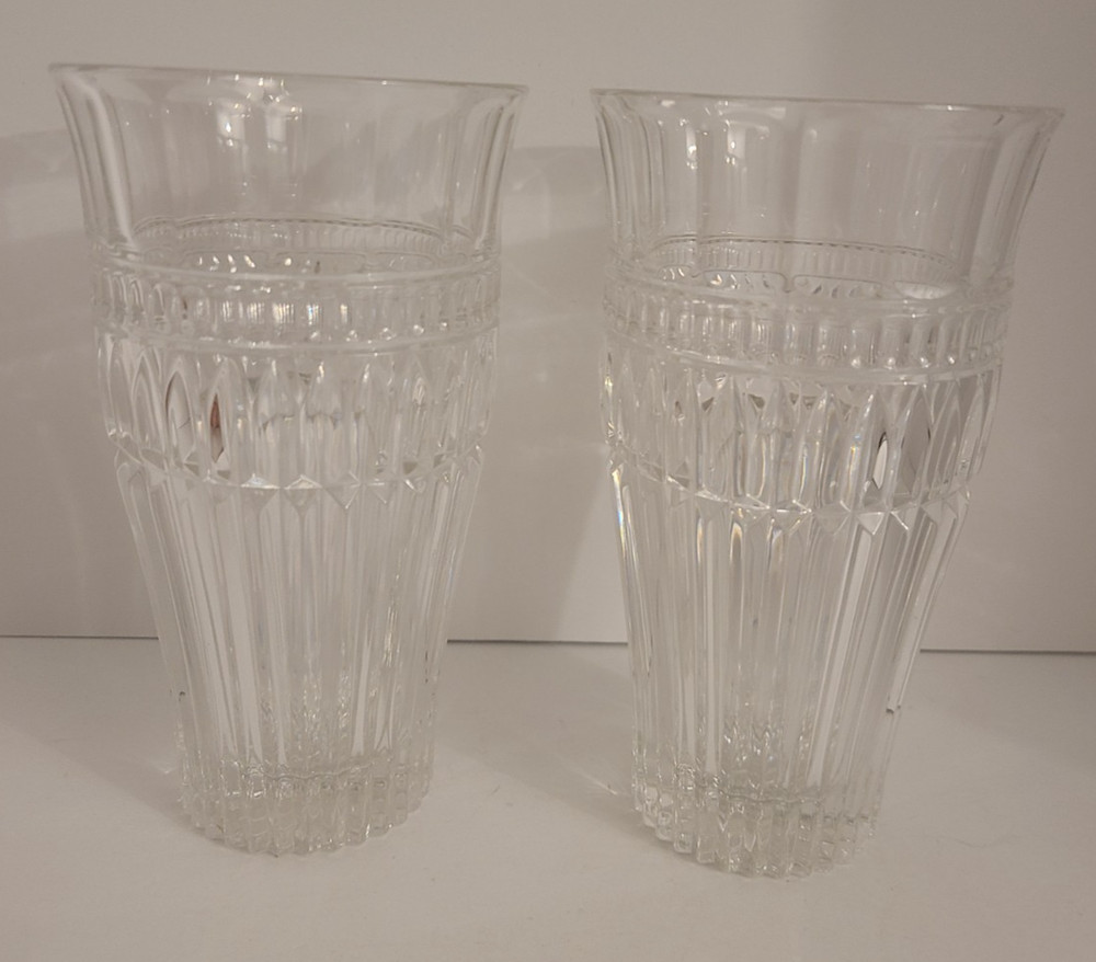 Set Of 2 Mikasa Titan Crystal 12 oz High Ball Glasses 6”