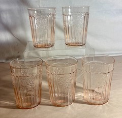 5 Hocking Pink Mayfair 4 1/4″ 9 oz. Flat Water Tumbler