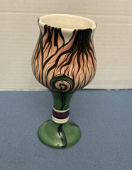 VTG Shannon Norton 1995 «French Tulip» 8-inch Art Pottery Goblet