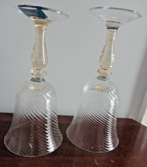 MIKASA CRYSTAL IMPERIAL GOLD GOBLET 2 WINE GLASSES 6 OZ AND 10 OZ