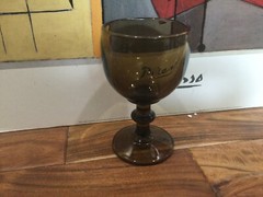 IMPERIAL 46 HOFFMAN HOUSE NUT BROWN LENOX 6″h Water Goblet EXC