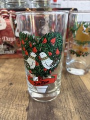 Indian Glass Twelve Days of Christmas 12-12oz Tumblers Glasses Complete Set NIB