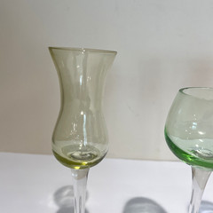 Cellini Crystal Stemware Cordial Glasses Long Stem Italy Colorful Set of 4 NEW