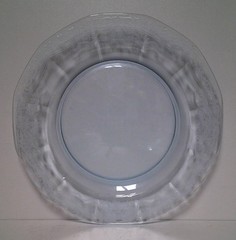 Fostoria JUNE (AZURE BLUE) 8-3/4″ Luncheon Plates SET OF THREE More Items Here