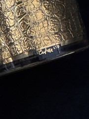 Culver 22kt Gold Alligator Old Fashioned Cocktail Glass Man Cave Barware Drink