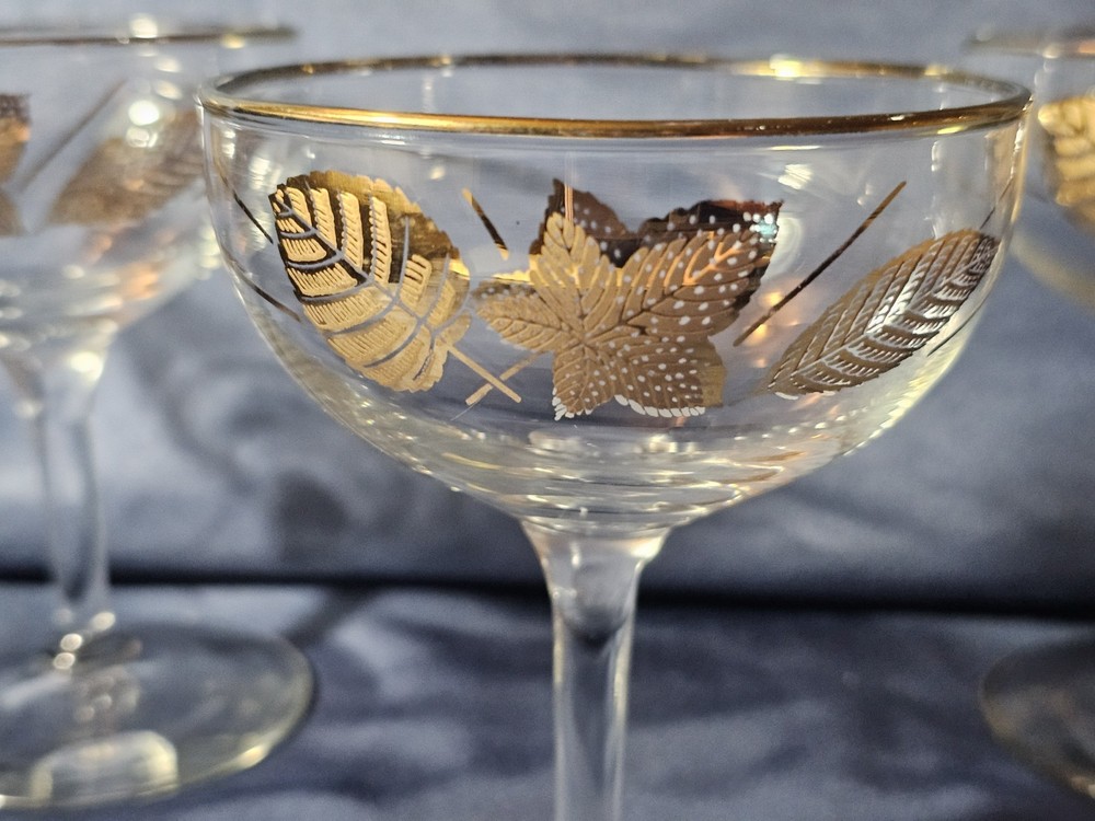 Golden Leaf Or Golden Foliage Pattern Produced by Libbey Glass Company