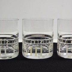 32- REED & BARTON Rogaska Crystal MILLENNIUM Y2K Double Old-Fashioned Glasses