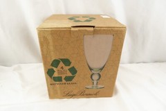 New Mint in Box Luigi Bormioli Set 4 Recycled Glass All Purpose Goblet 20oz