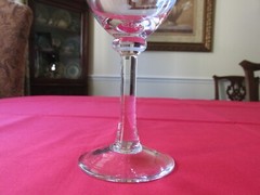 Set of 4 Colony Crystal Romania LLINE Cut Flowers w/Laurel Wine Glasses 7 3/8″