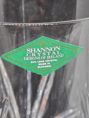 Shannon By Godinger 24% Lead Crystal Dublin Highball Glass 5.5″ H 10oz Slovakia