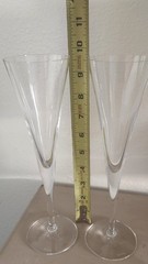 RIEDEL CUVEE Flutes 9.5″ Trumpet Shaped Champagne Glasses Set Of 2 MINT COND.