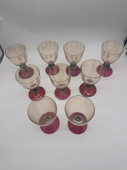 Vintage Krosno Poland Handblown Crystal Wine/Water Glasses~Set of 18~12oz~16oz