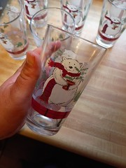 SET OF 6–PFALTZGRAFF / LIBBEY SNOW BEAR 14oz Drinking Glasses 5 3/4″ Tumblers