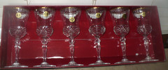 Royal Crystal Rock RCR Aurea Gold Wine Glasses SET OF 6 NEW IN BOX