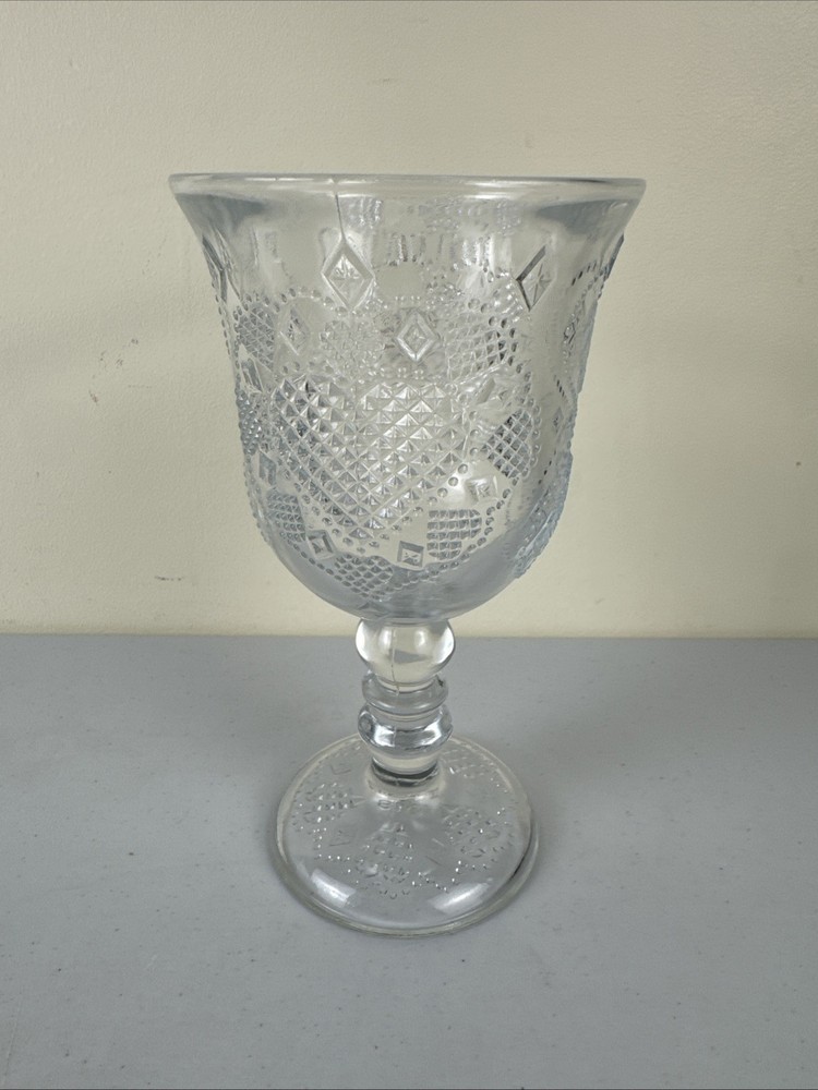 Vintage Retro 1978 Avon Fostoria Hearts and Diamonds Goblet 10 Ounce Capacity