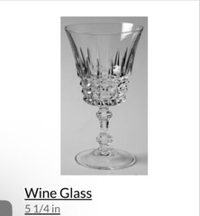 Vintage Cristal D’arques Tuileries Villandry Water or Wine or Cordial Glasses