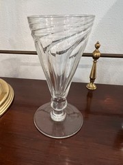 Antique English Georgian Wrythen Ale Glass c.1760