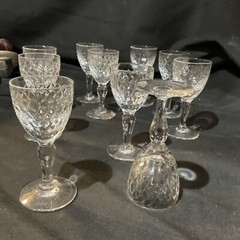 royal brierley crystal Coventry Pattern Set Of 10 Cordials 3 3/4 In