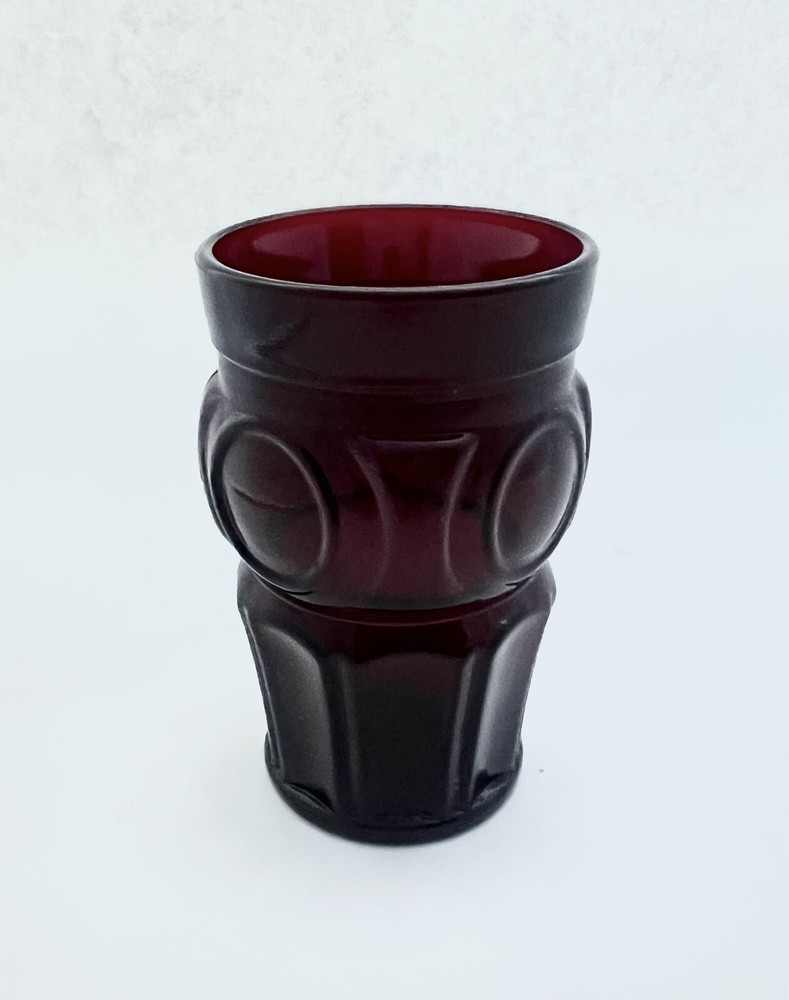 EUC • Wheaton • Bullseye • Ruby Red • Tumbler • Drinking Glass• 12 oz • 5”
