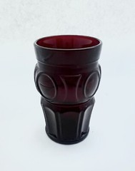 EUC • Wheaton • Bullseye • Ruby Red • Tumbler • Drinking Glass• 12 oz • 5”