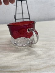 EAPG Duncan and Miller Button Arches Ruby Stain glass cup mug 1897