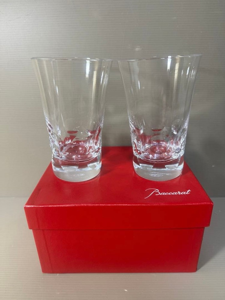 Baccarat 2452 Glass 2 Customers Unused with Box Collectible