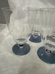 Set Of 5 Glasses For Water Or Juice Clear Vtg