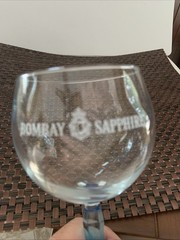 2 X Hexagon Base Bombay Sapphire Large Balloon Gin Glasses 7.75”x3.25” NIB