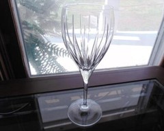 Wedgwood WWC21 Crystal Water Glass 9 1/8 in 14 oz Vertical Cuts