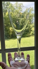 (5) STUDIO NOVA~ALEXANDRA~8″ WINE GOBLETS~GLASSES~WRAP AROUND STEM~V EXC